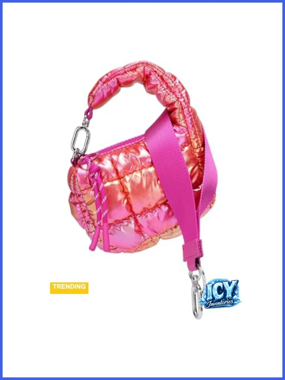 Women's Mini Quilted Wristlet Bag Puffer Purse